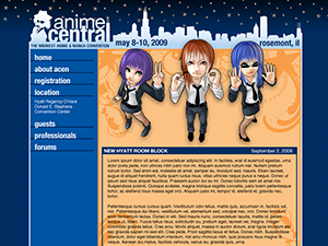 Anime Central 2009 (group collaboration) - ran on Drupal CMS